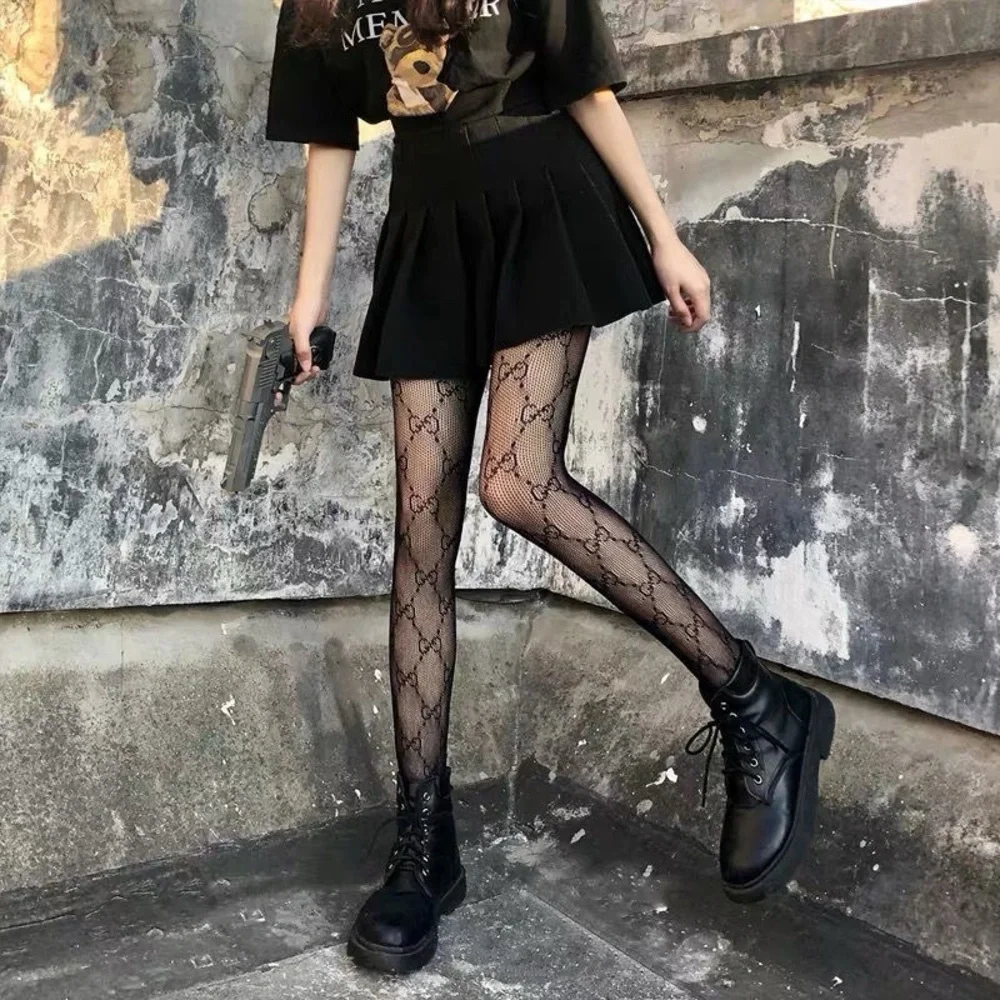 NEW! Sexy GG Logo Fishnet Tights Stockings